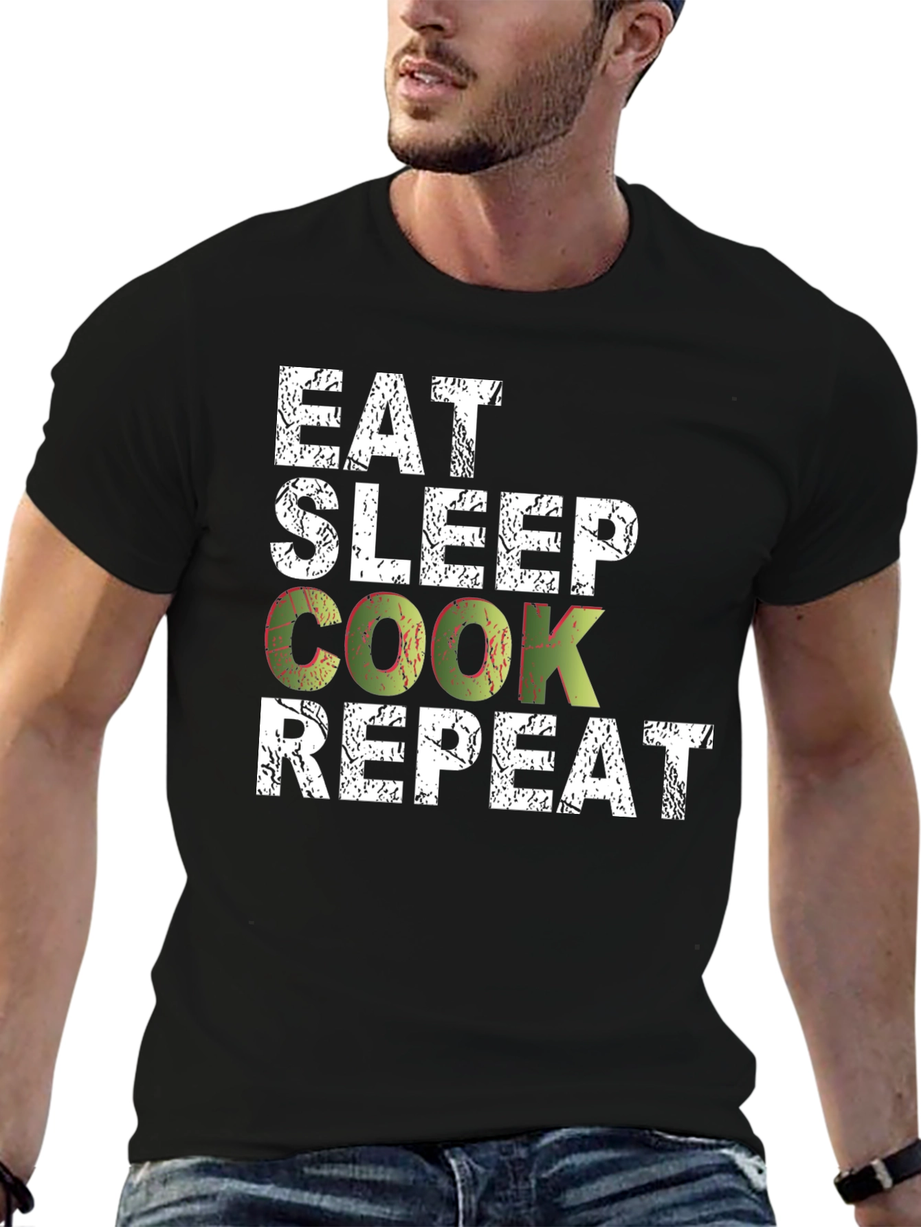 Eat Sleep Cook Repeat Graphic T-Shirt