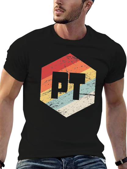 Retro PT Hexagon Black T-Shirt