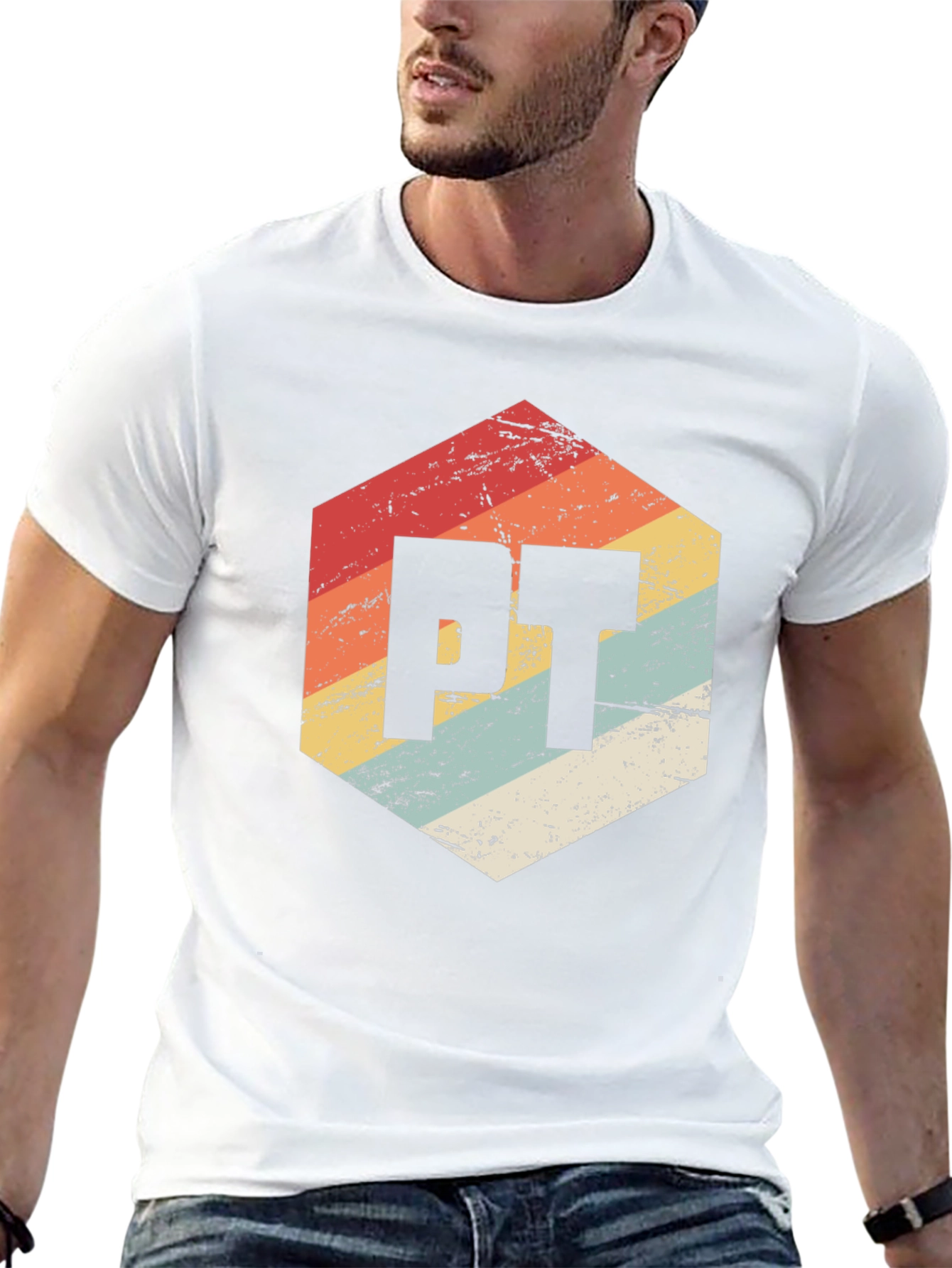 Retro PT Hexagon Black T-Shirt