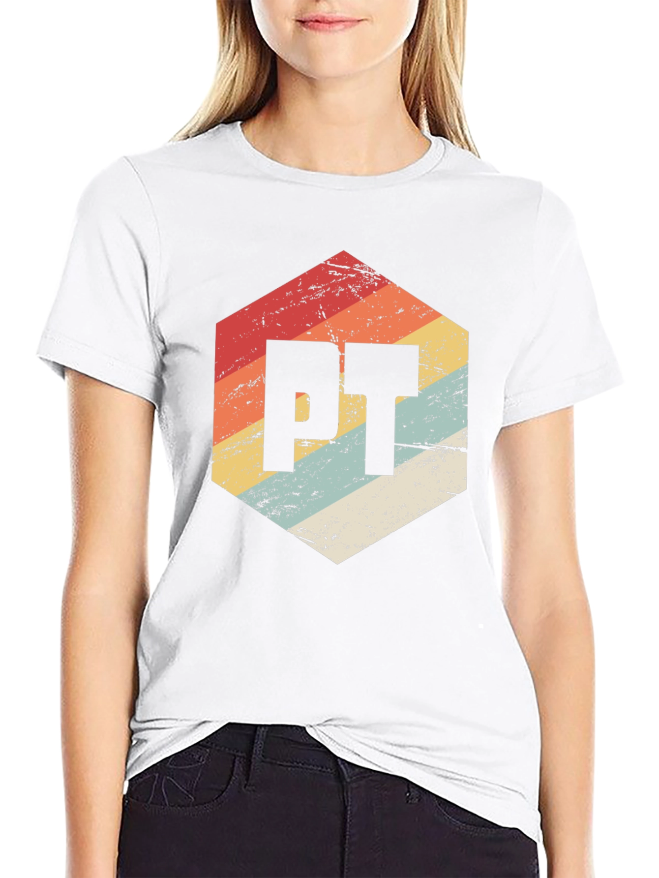Retro PT Hexagon Black T-Shirt