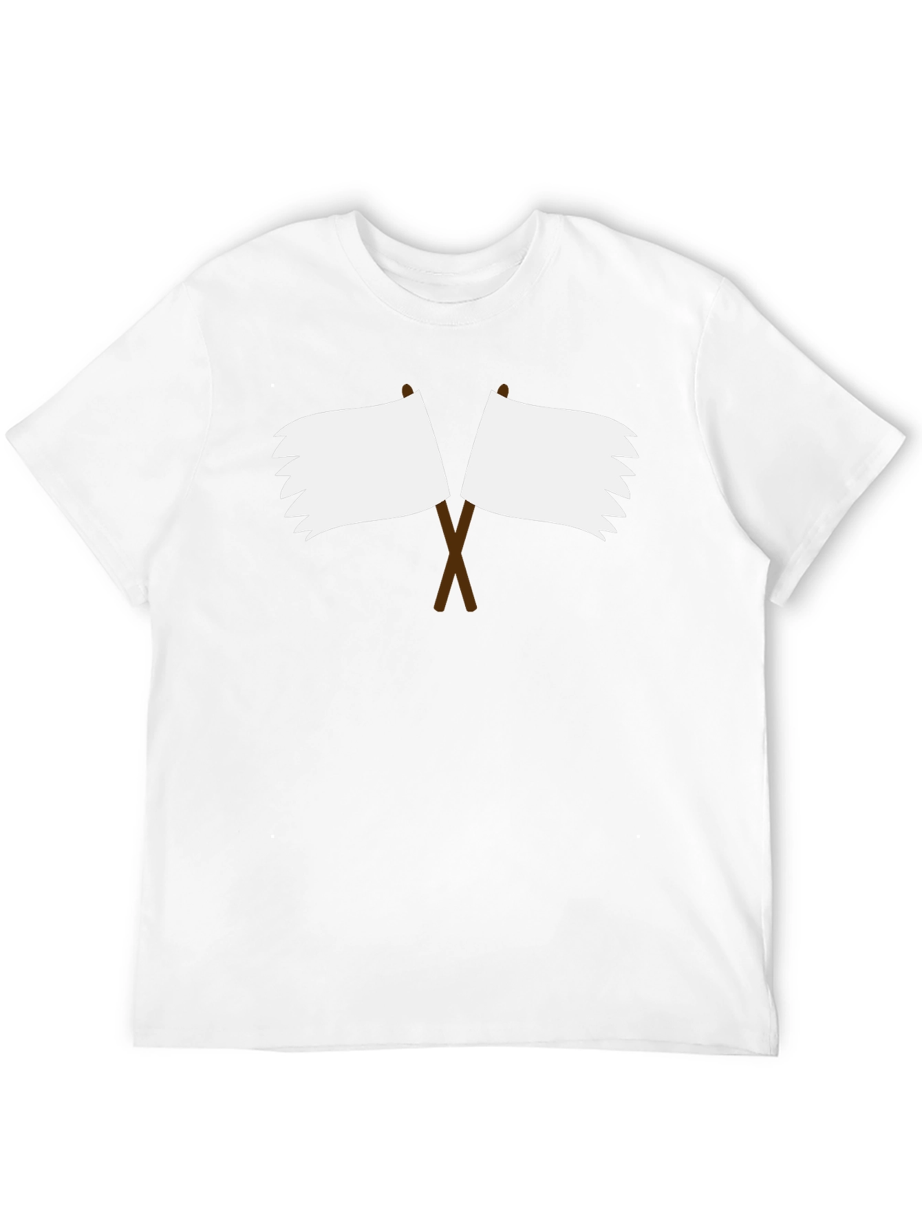 Black T-Shirt with Surrender Flag Design