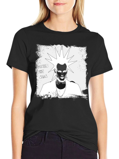 Punks Not Dead Graphic Tee - Black Cotton T-Shirt