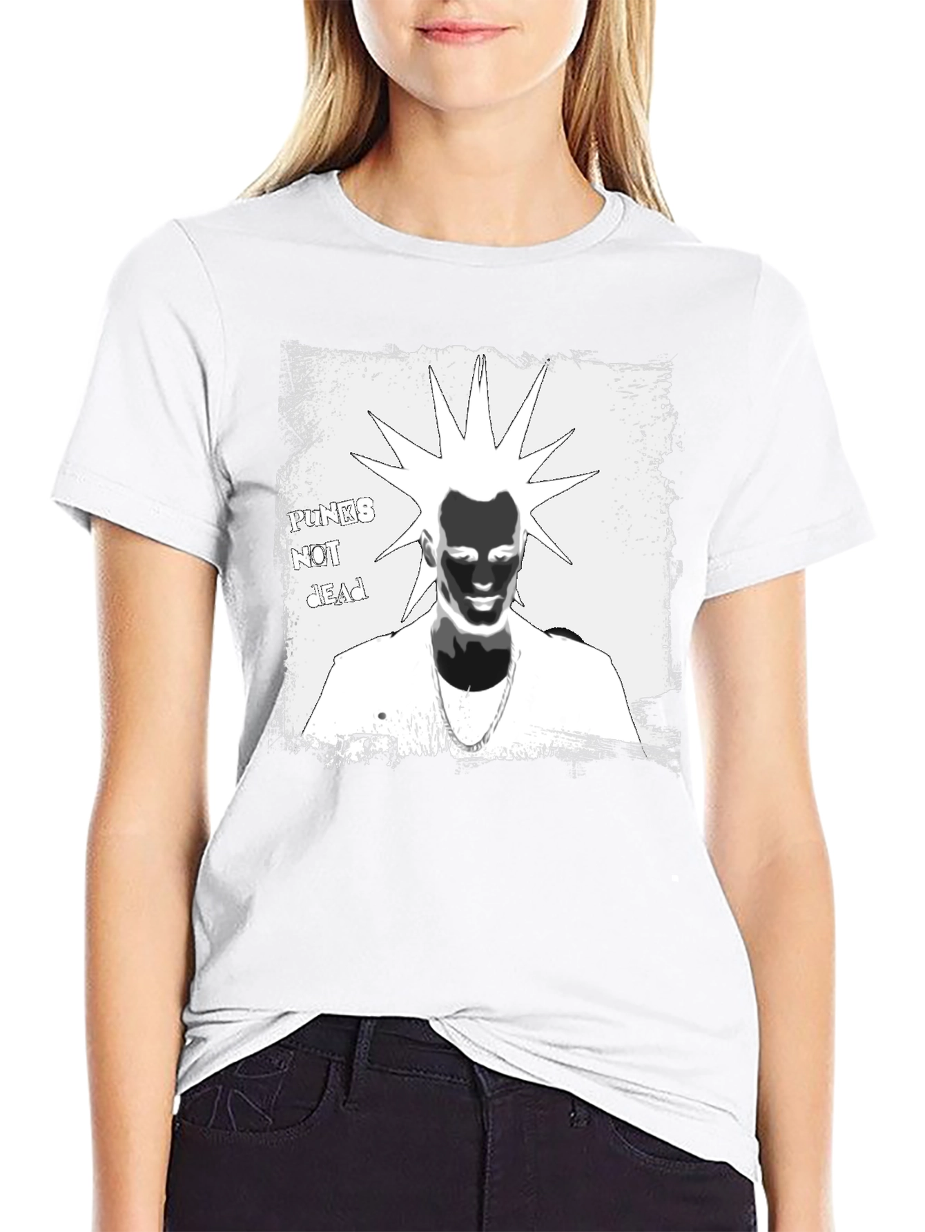 Punks Not Dead Graphic Tee - Black Cotton T-Shirt