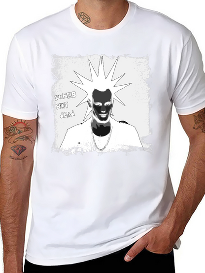 Punks Not Dead Graphic Tee - Black Cotton T-Shirt