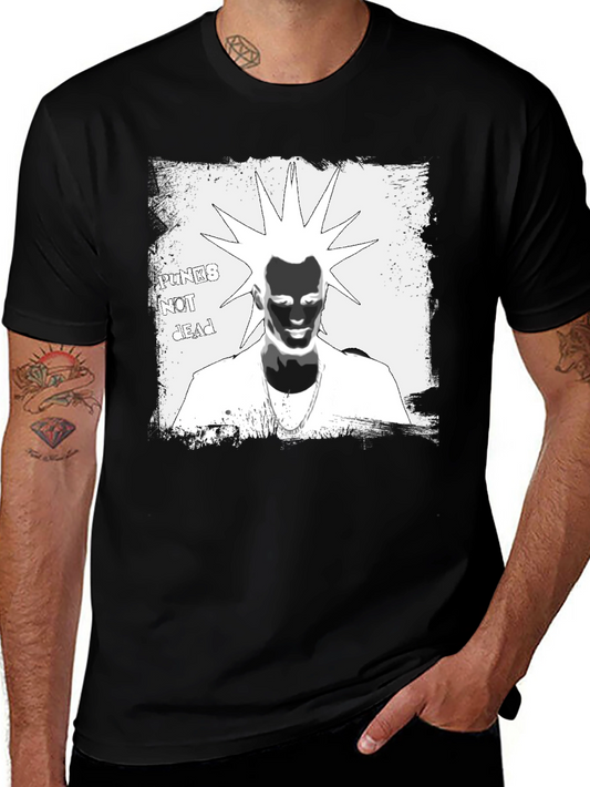 Punks Not Dead Graphic Tee - Black Cotton T-Shirt