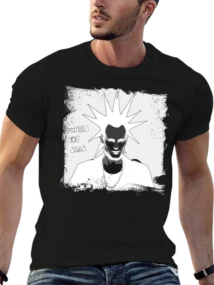 Punks Not Dead Graphic Tee - Black Cotton T-Shirt
