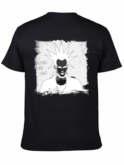 Punks Not Dead Graphic Tee - Black Cotton T-Shirt