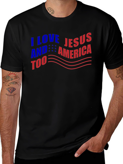I Love Jesus & America Too Graphic T-Shirt