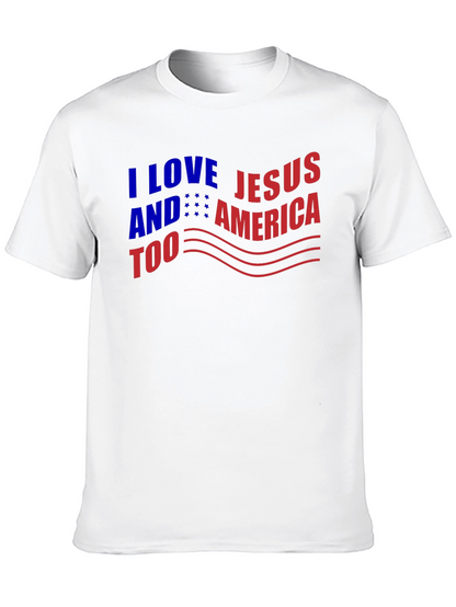 I Love Jesus & America Too Graphic T-Shirt