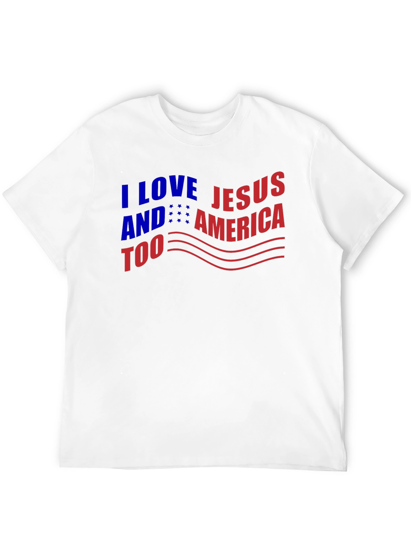 I Love Jesus & America Too Graphic T-Shirt
