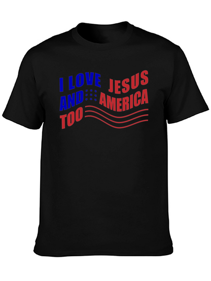 I Love Jesus & America Too Graphic T-Shirt