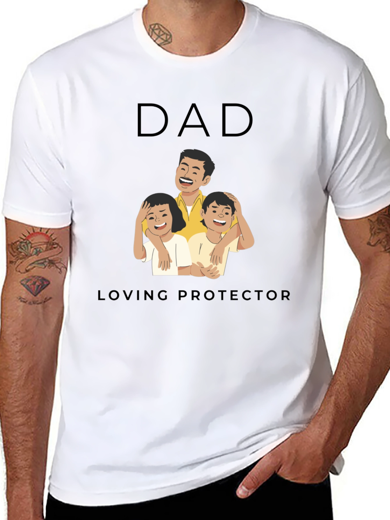 Dad Loving Protector Graphic Tee