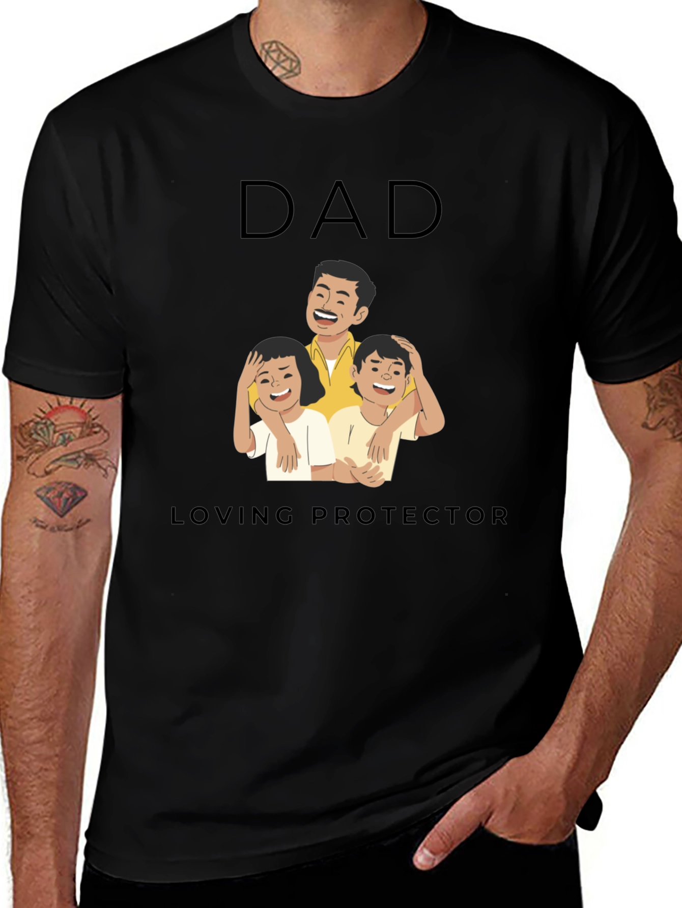 Dad Loving Protector Graphic Tee