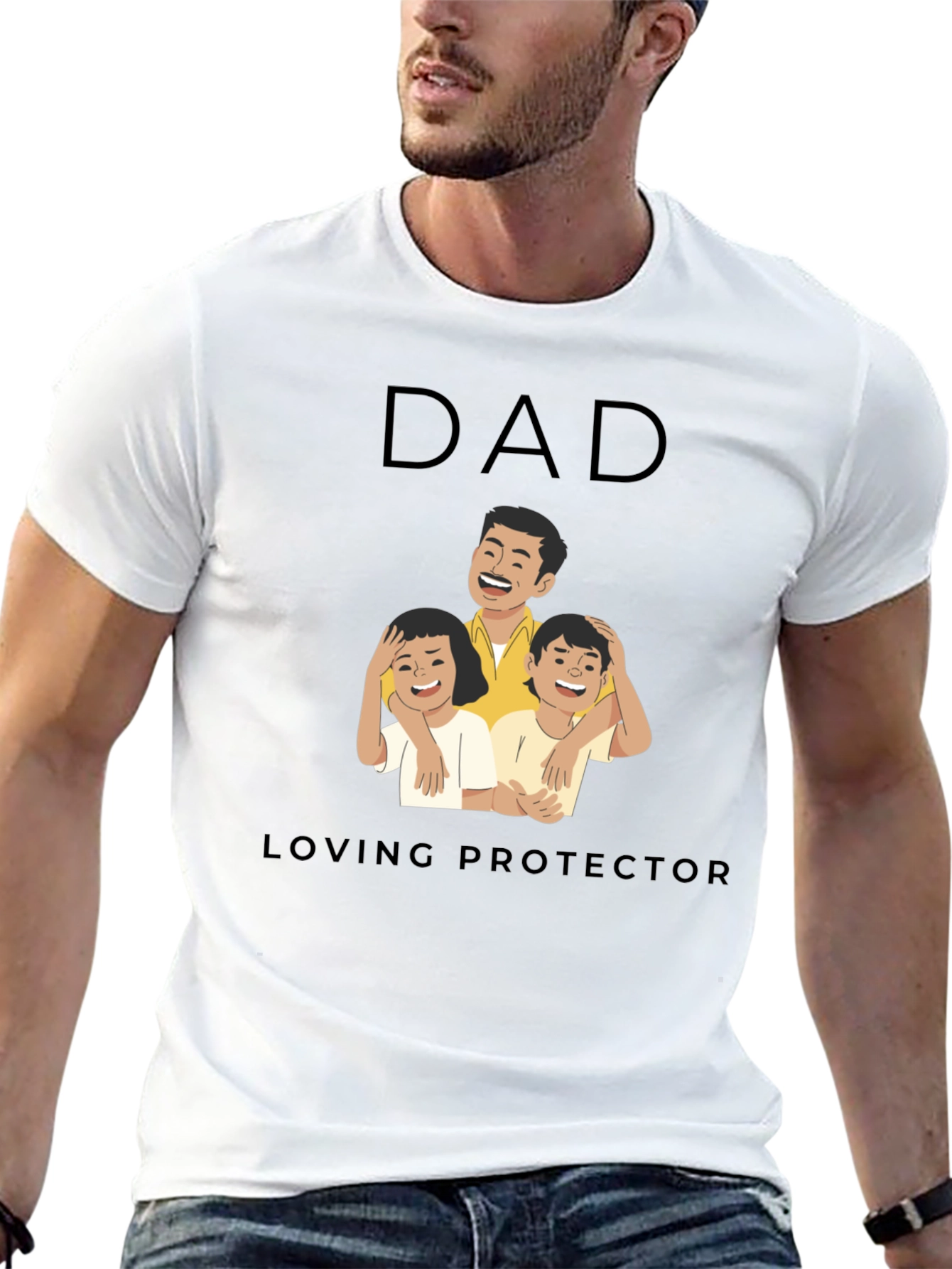 Dad Loving Protector Graphic Tee
