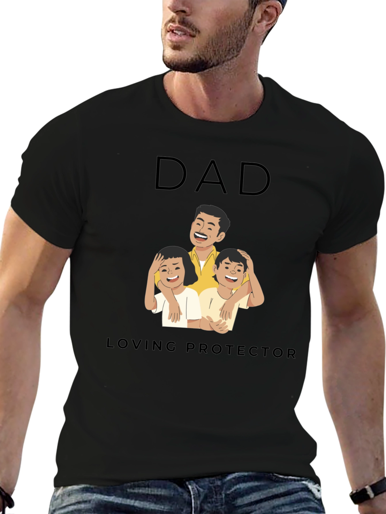Dad Loving Protector Graphic Tee