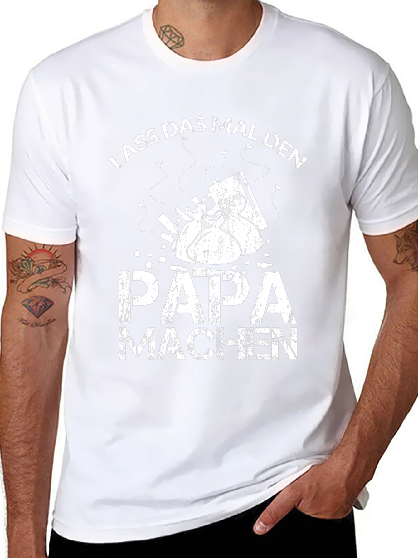 Lass Das Mal Den Papa Machen Black T-Shirt