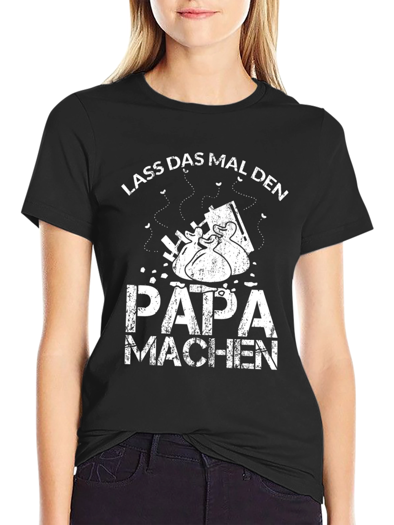 Lass Das Mal Den Papa Machen Black T-Shirt