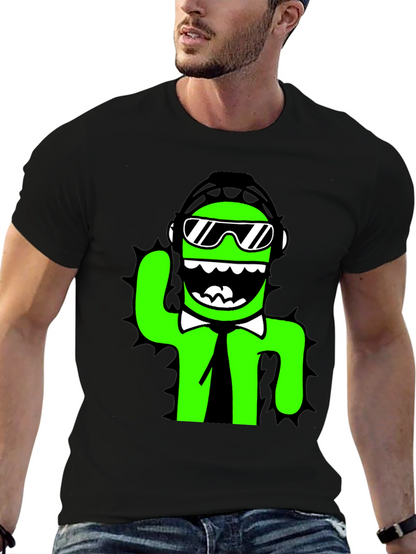 Cool Cactus Graphic Tee - Black