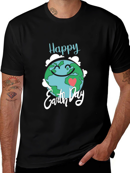 Happy Earth Day Black T-Shirt