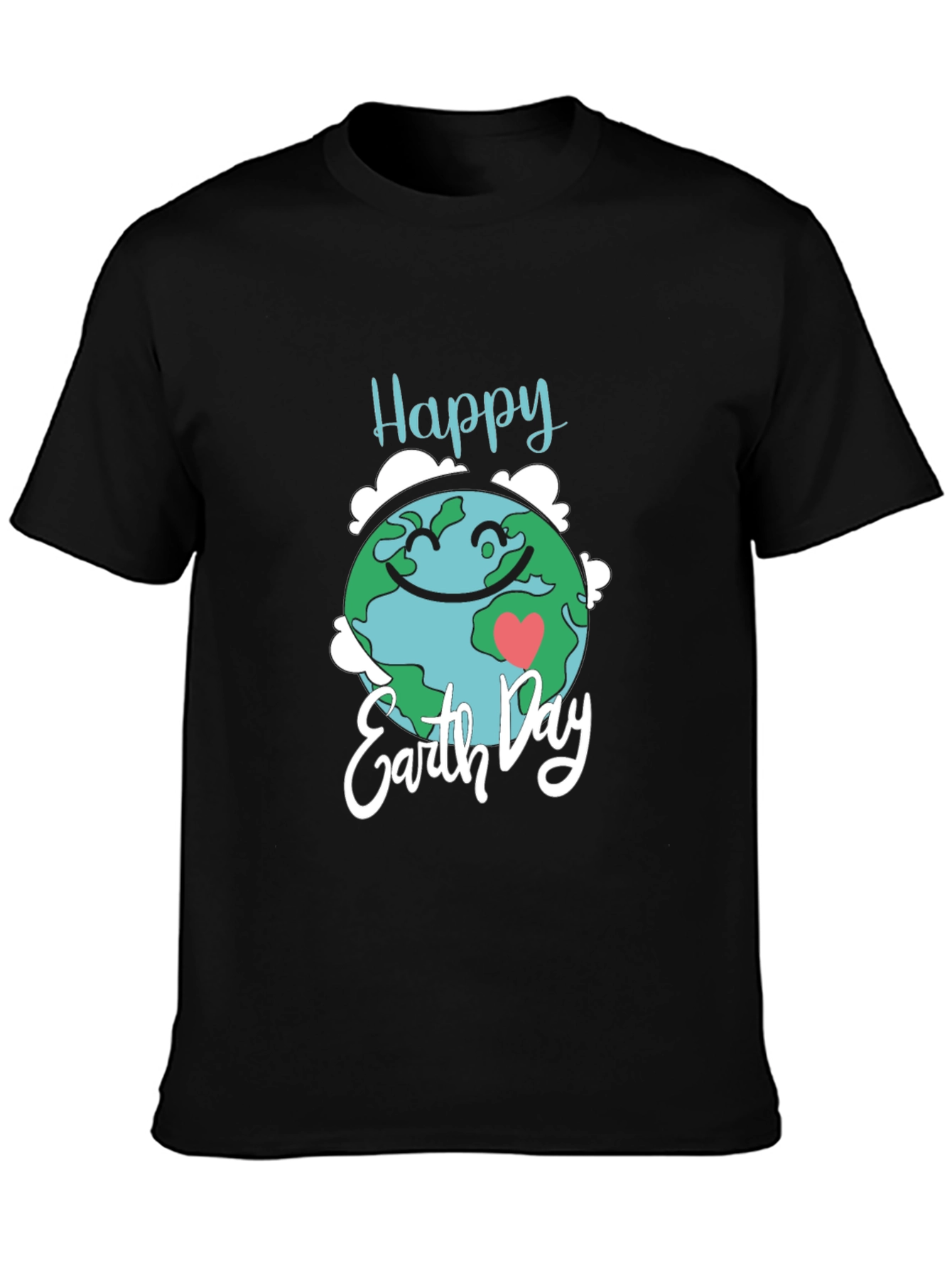 Happy Earth Day Black T-Shirt