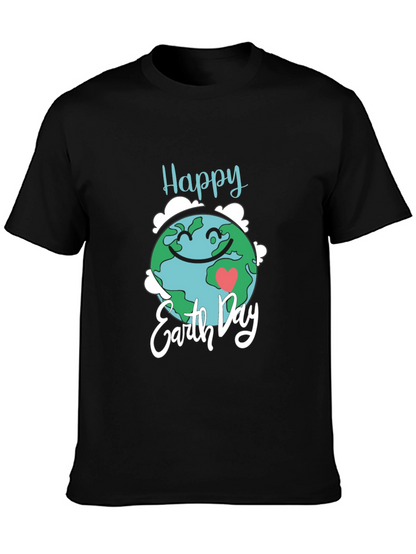 Happy Earth Day Black T-Shirt