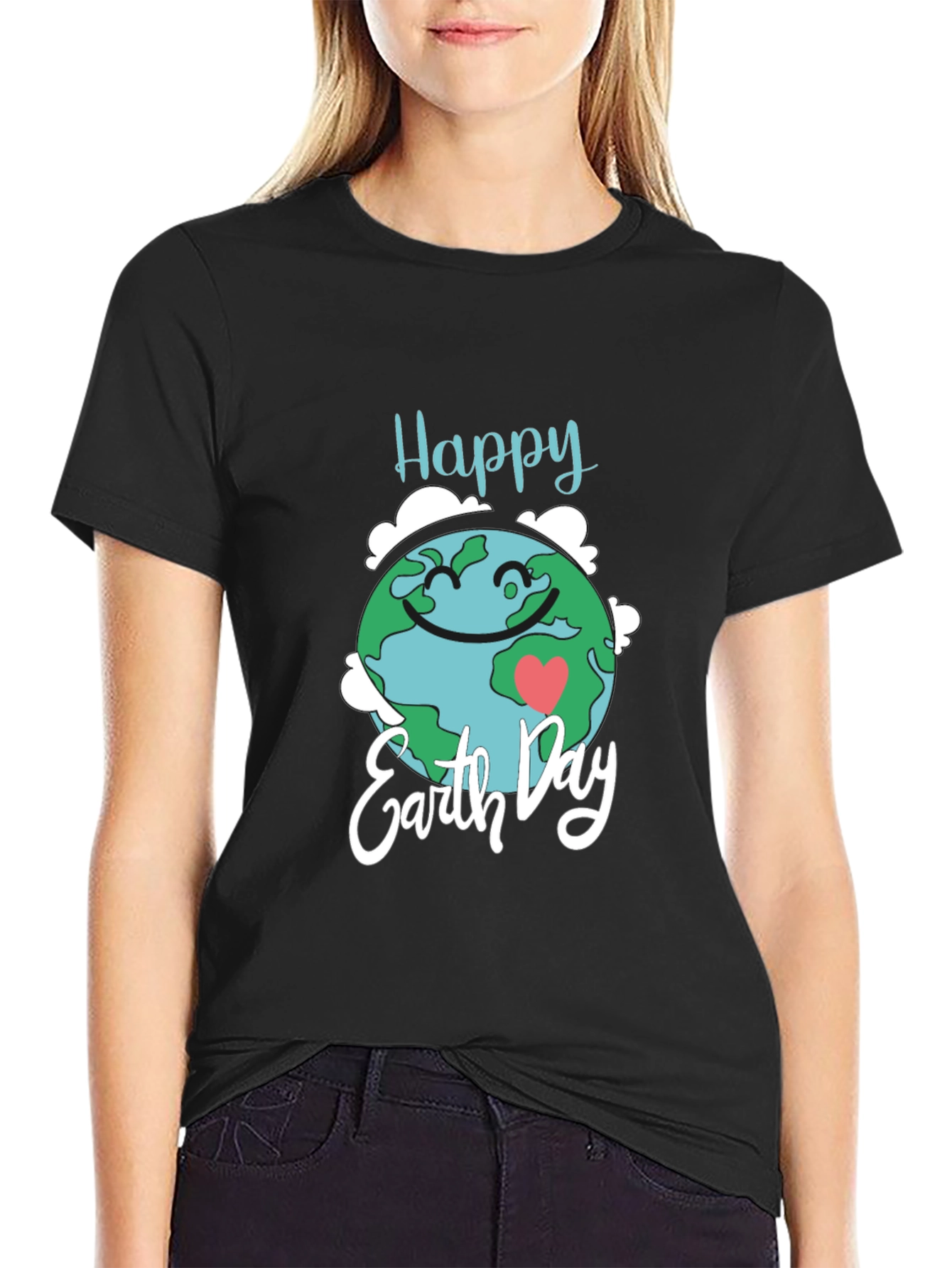 Happy Earth Day Black T-Shirt