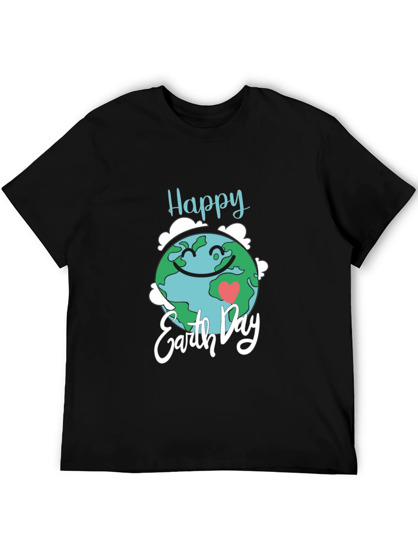 Happy Earth Day Black T-Shirt