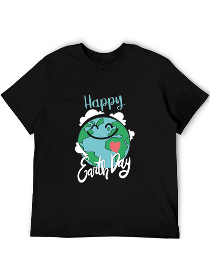 Happy Earth Day Black T-Shirt