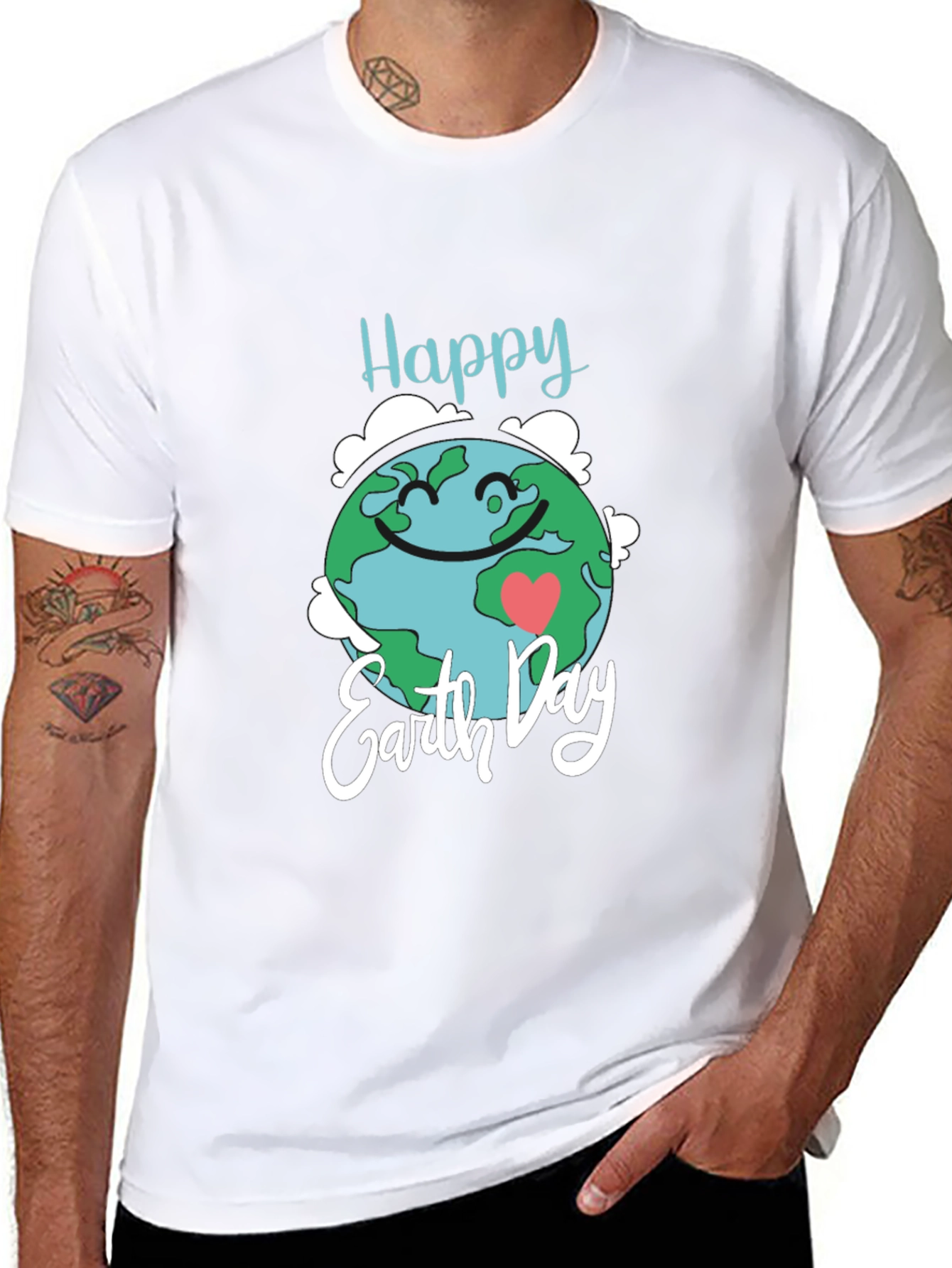 Happy Earth Day Black T-Shirt