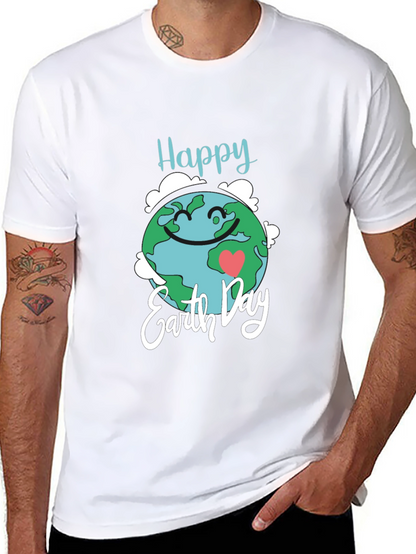 Happy Earth Day Black T-Shirt