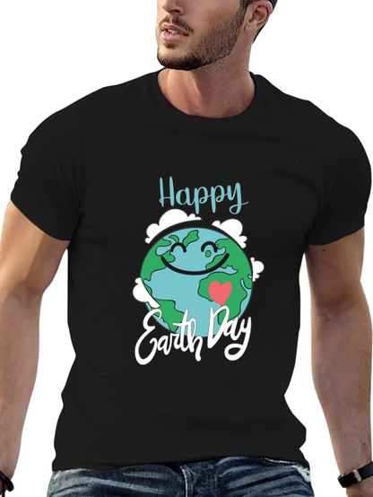 Happy Earth Day Black T-Shirt