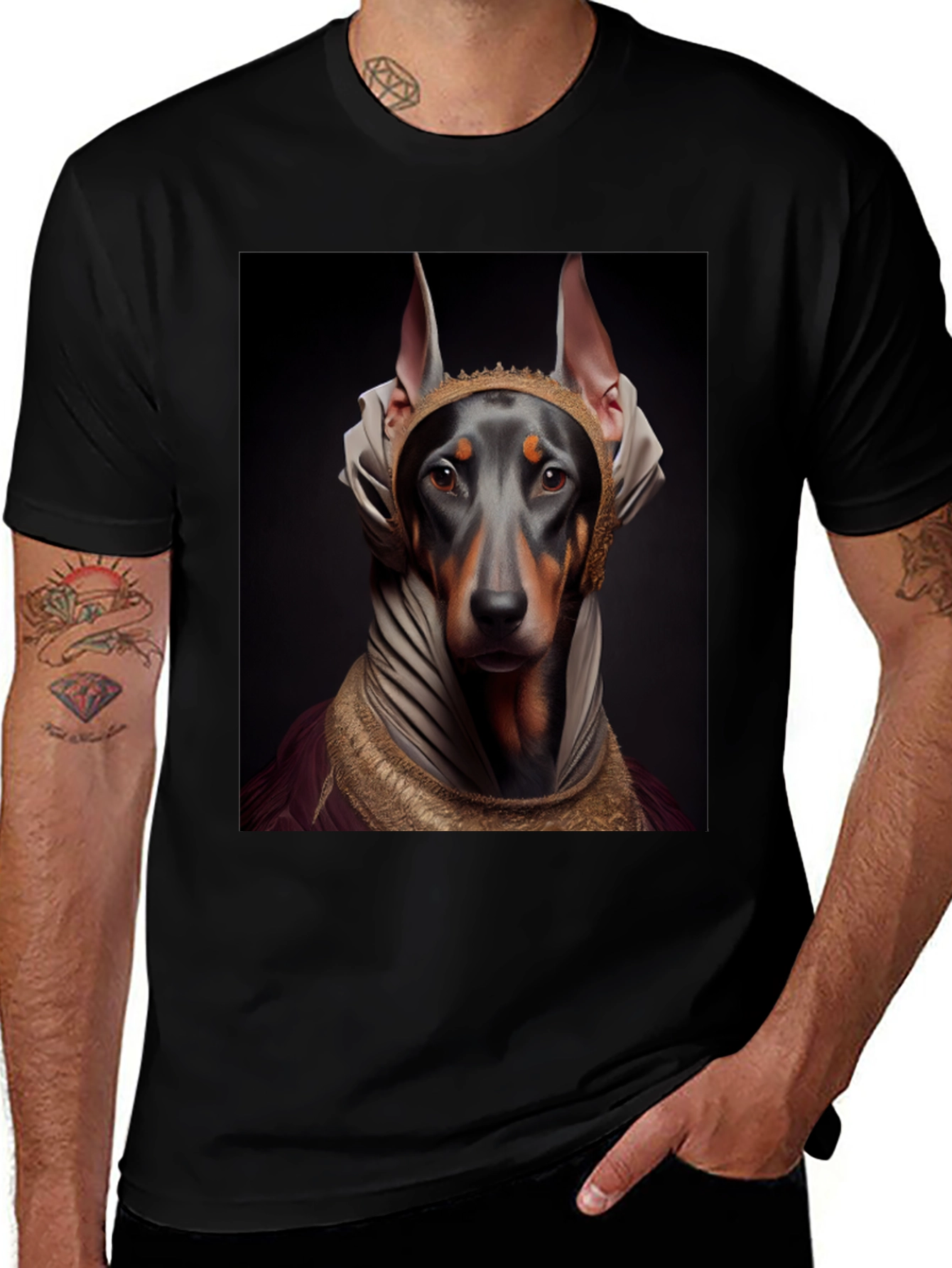 Doberman Dog Pharaoh Graphic Tee