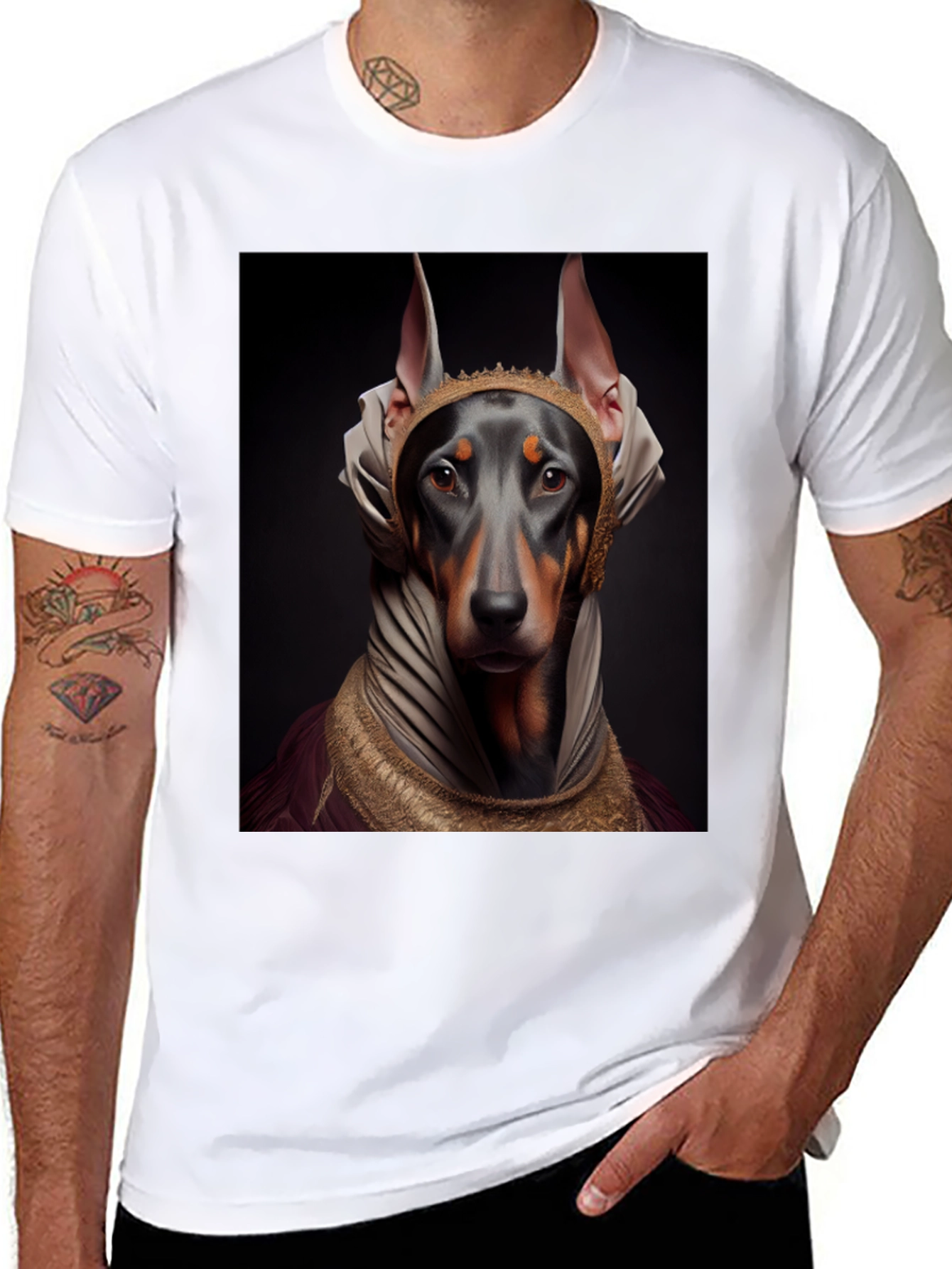 Doberman Dog Pharaoh Graphic Tee