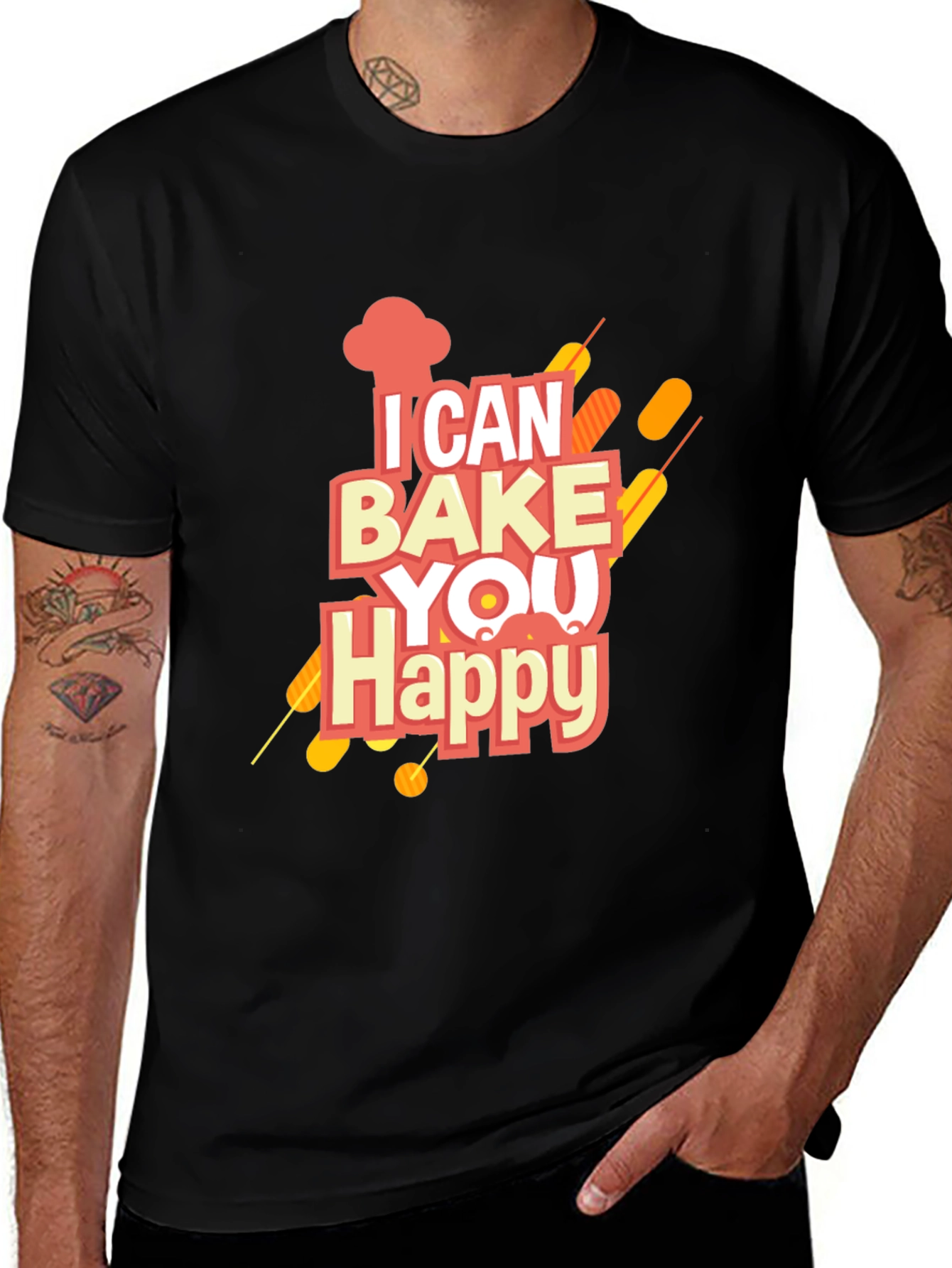 I Can Bake You Happy Graphic Tee - Black