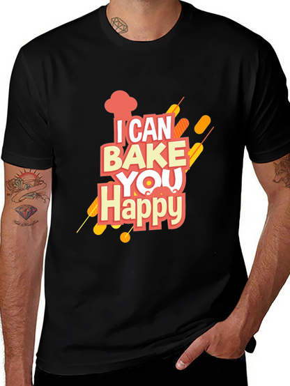 I Can Bake You Happy Graphic Tee - Black