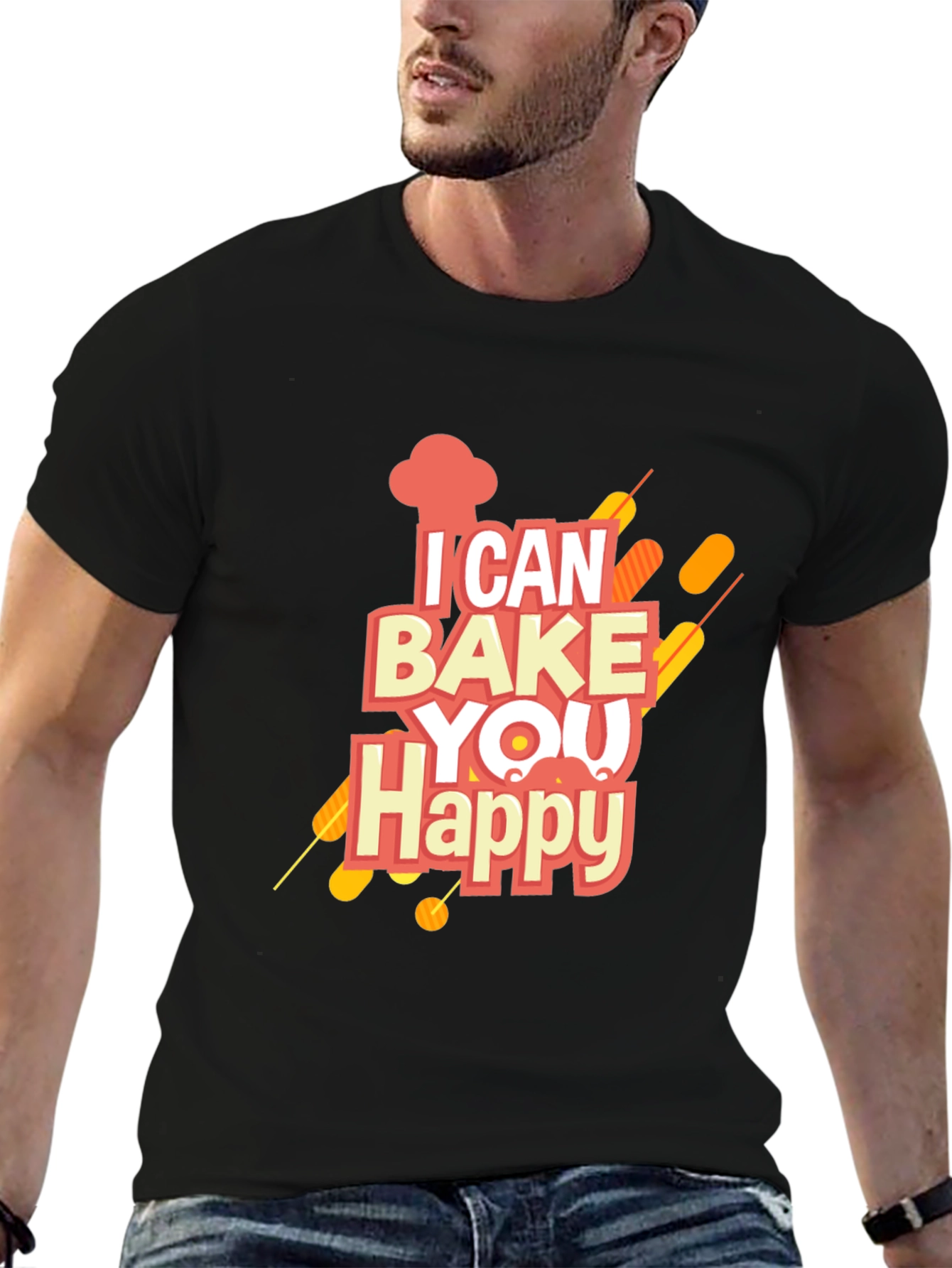 I Can Bake You Happy Graphic Tee - Black