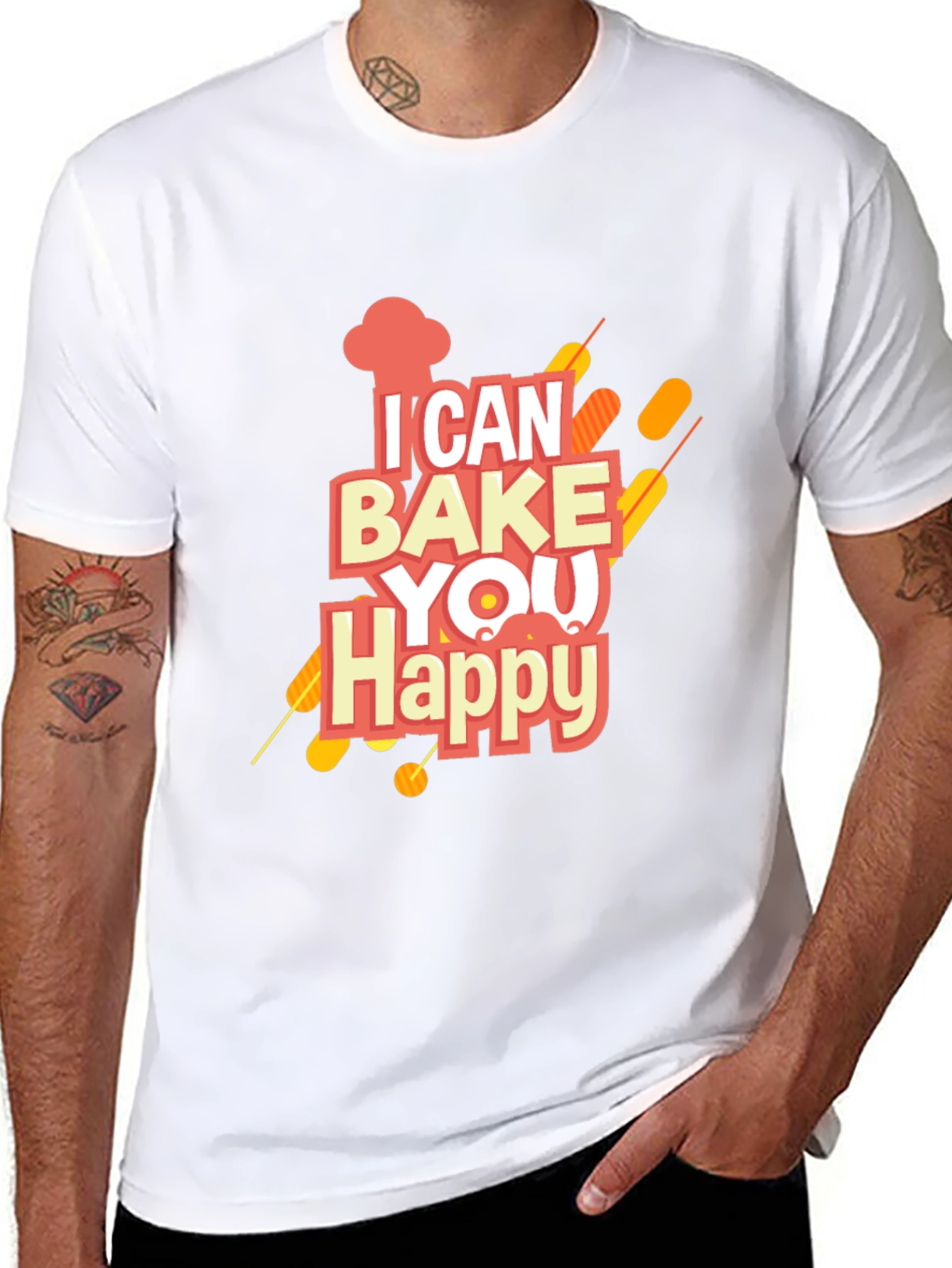 I Can Bake You Happy Graphic Tee - Black
