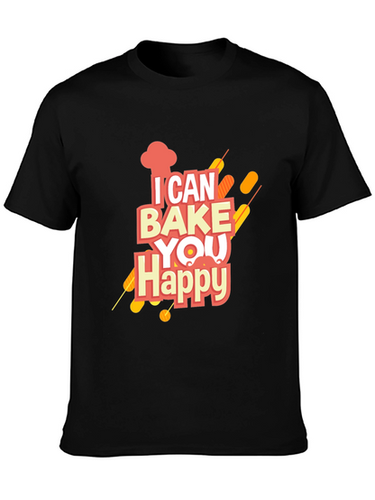 I Can Bake You Happy Graphic Tee - Black