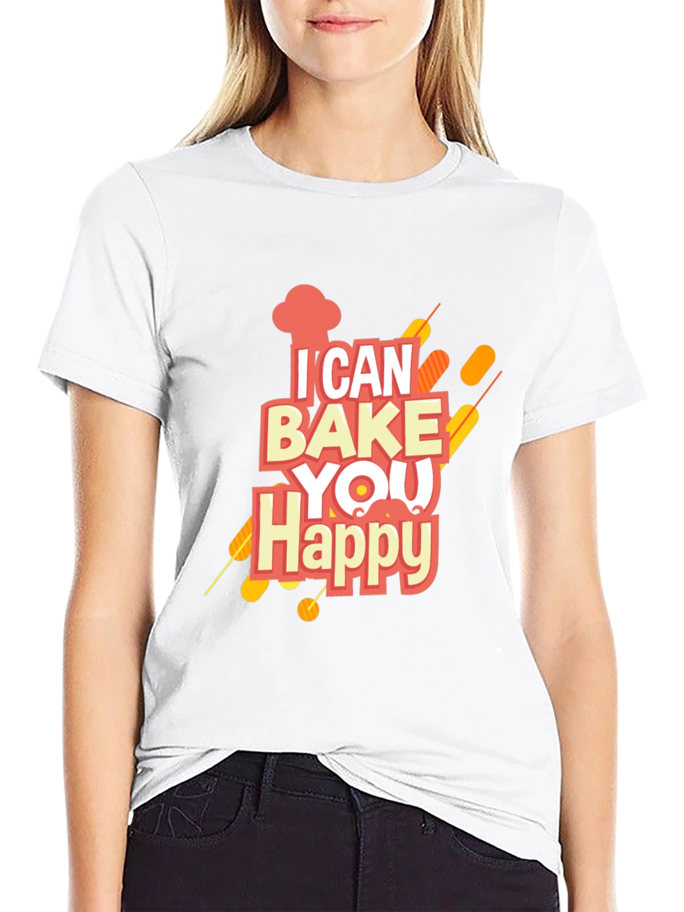 I Can Bake You Happy Graphic Tee - Black