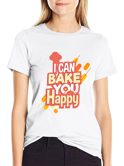 I Can Bake You Happy Graphic Tee - Black