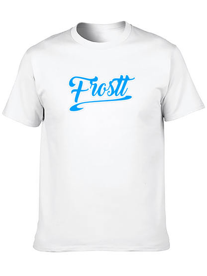 Black T-Shirt with Frost Logo - Casual Style