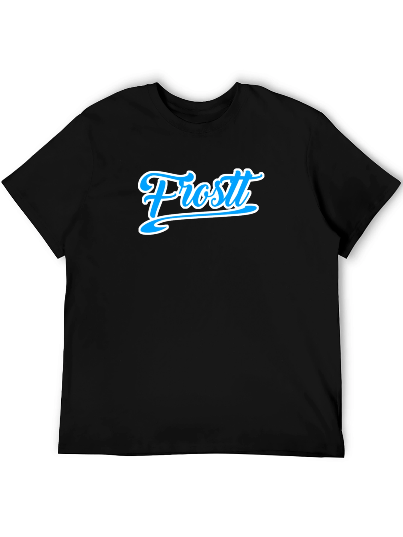 Black T-Shirt with Frost Logo - Casual Style
