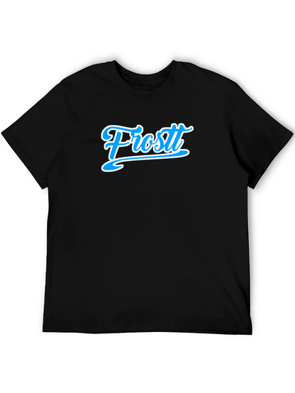 Black T-Shirt with Frost Logo - Casual Style
