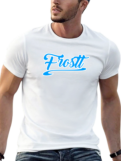 Black T-Shirt with Frost Logo - Casual Style