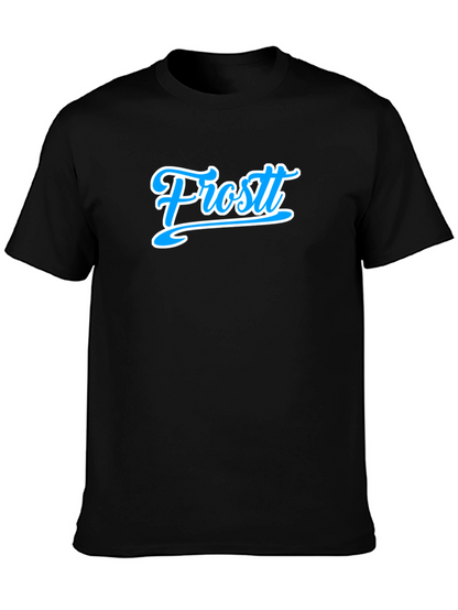 Black T-Shirt with Frost Logo - Casual Style