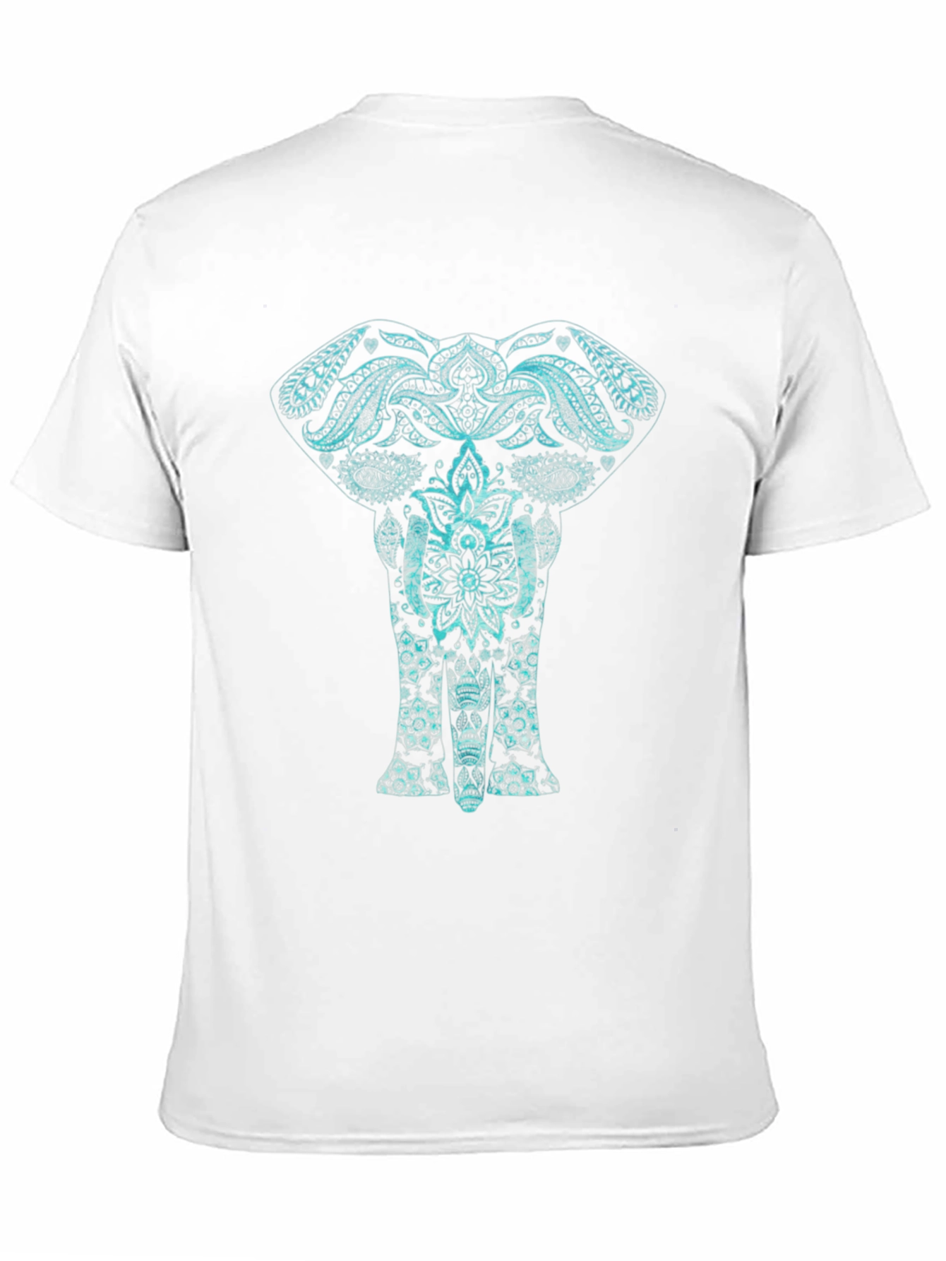 Elephant Mandala Graphic Tee - Black