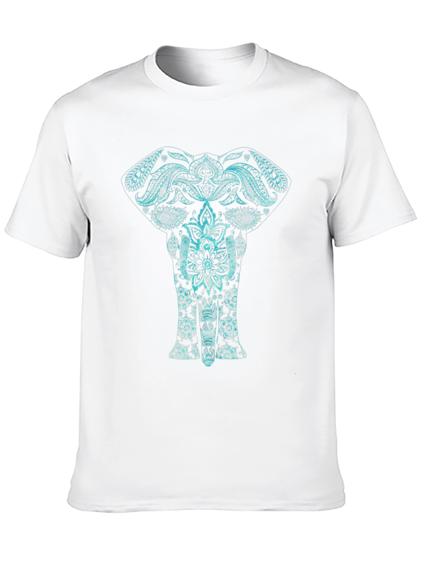 Elephant Mandala Graphic Tee - Black