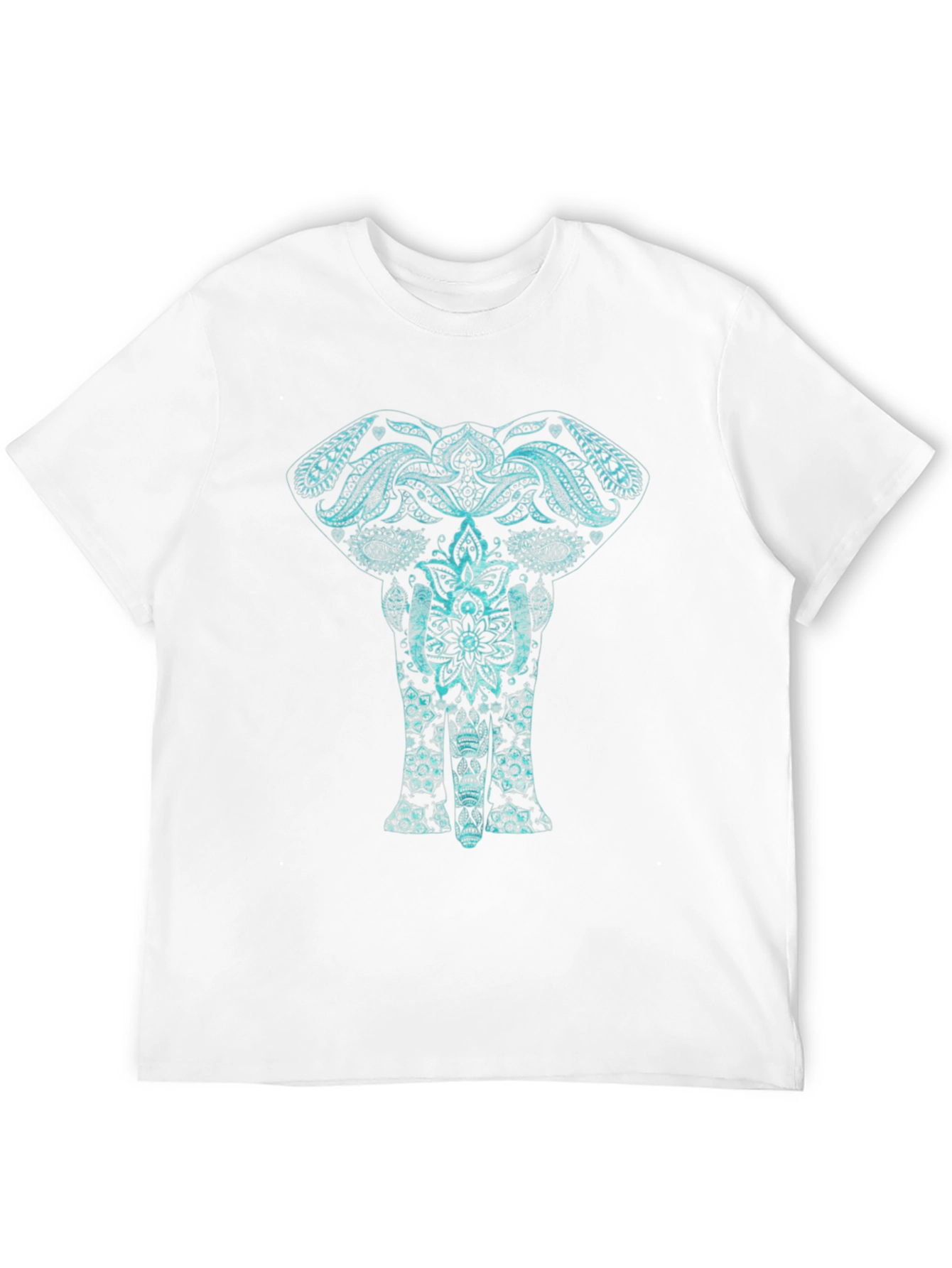Elephant Mandala Graphic Tee - Black