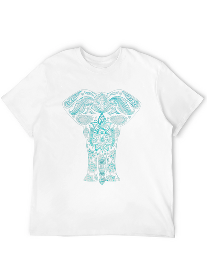 Elephant Mandala Graphic Tee - Black