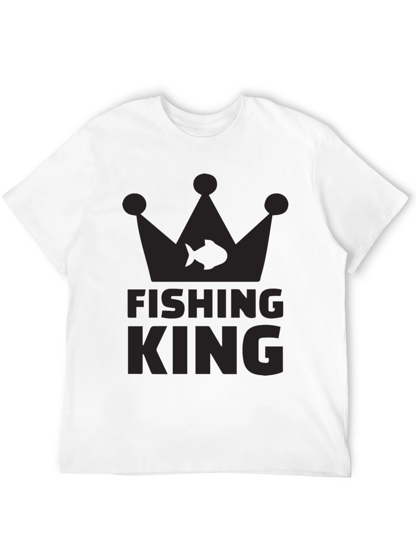 Fishing King Black T-Shirt - Anglers Crown